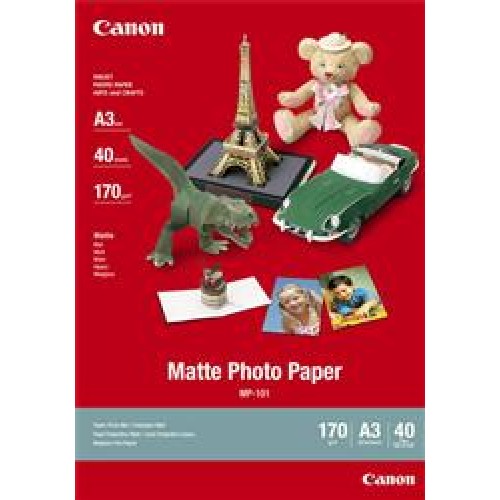 Canon MP101A3 Matte Photo Paper 40 Sheets 170gsm A3 - Genuine Canon MP101A3 Matte Photo Paper 40 Sheets 170gsm A3 - Genuine