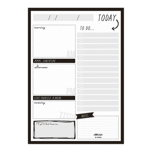 Carpe Diem Daily Planner Pad Black Carpe Diem Daily Planner Pad Black