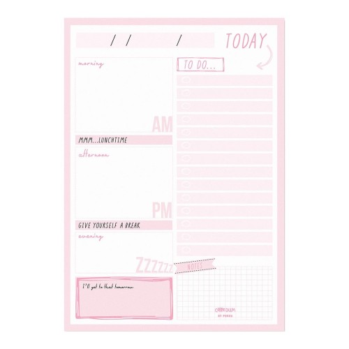 Carpe Diem Daily Planner Pad Ballerina Pink Carpe Diem Daily Planner Pad Ballerina Pink