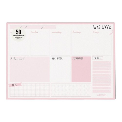 Carpe Diem Weekly Planner Pad Ballerina Pink Carpe Diem Weekly Planner Pad Ballerina Pink