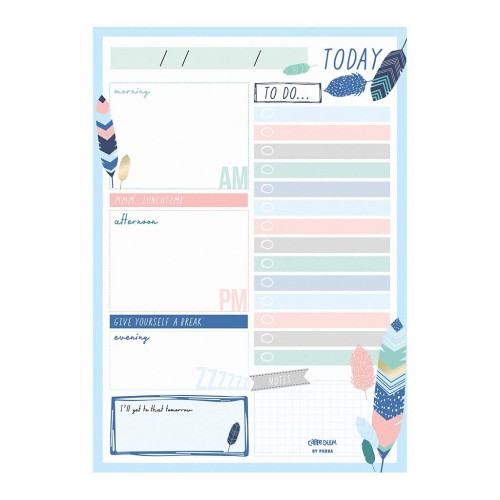 Carpe Diem Daily Planner Pad Feathers Carpe Diem Daily Planner Pad Feathers
