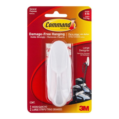 Command Hook 17083 Large White Designer Command Hook 17083 Large White Designer