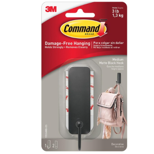 Command Hook 17034MB Medium Matte Black Command Hook 17034MB Medium Matte Black