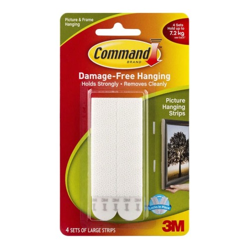 Command Strips Picture Hanging 17206 Large White 4 Pack Command Strips Picture Hanging 17206 Large White 4 Pack