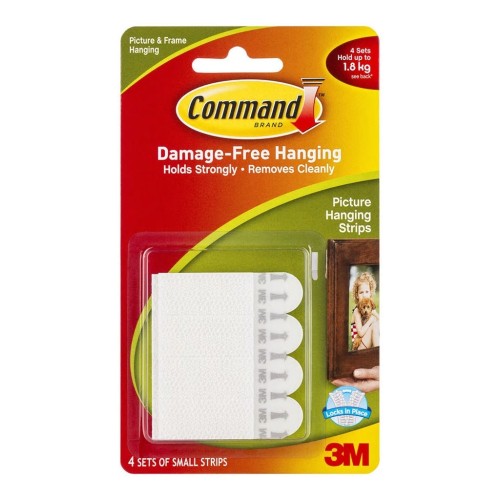 Command Strips Picture Hanging 17202 Small White 4 Pack Command Strips Picture Hanging 17202 Small White 4 Pack