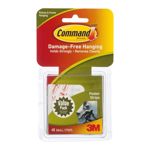 Command Strips Poster 17024-48ES Small White 48 Pack Command Strips Poster 17024-48ES Small White 48 Pack