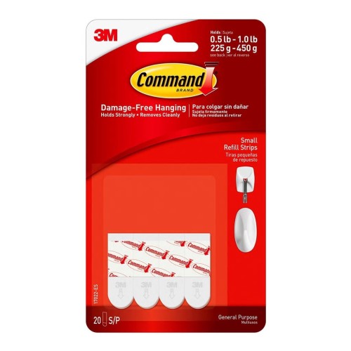Command Strips Refill 17022 Small White 20 Pack Command Strips Refill 17022 Small White 20 Pack