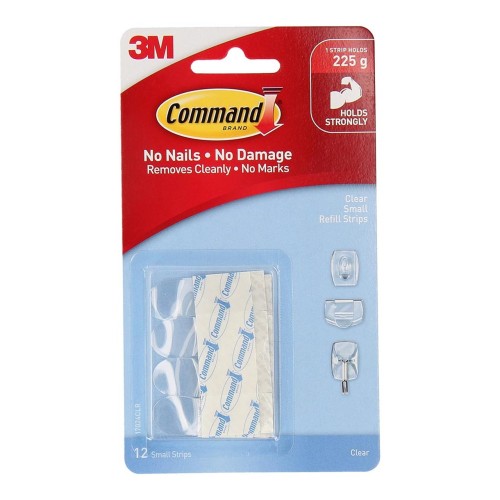 12-Pack Command Strips Refill 17024CLR Small Clear 12-Pack Command Strips Refill 17024CLR Small Clear