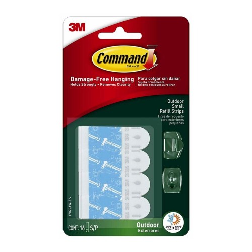 Command Outdoor Refill Strips 17022AW-ES Small, Pack of 16 Command Outdoor Refill Strips 17022AW-ES Small, Pack of 16