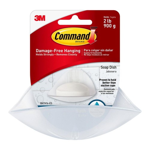 Command Soap Dish BATH14-ES with Water Resistant Strips Command Soap Dish BATH14-ES with Water Resistant Strips