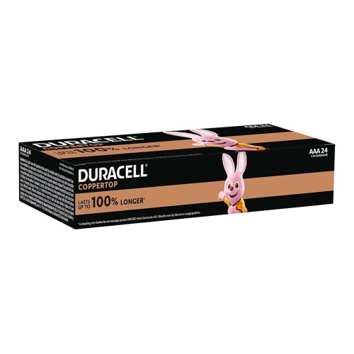 Duracell Coppertop Alkaline AAA Battery, Bulk Pack of 24 Duracell Coppertop Alkaline AAA Battery, Bulk Pack of 24