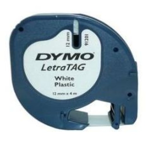 Dymo 91331 Letratag 12mm x 4m White Label Tape - Genuine Dymo 91331 Letratag 12mm x 4m White Label Tape - Genuine