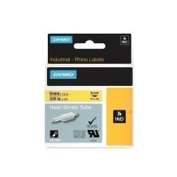 Dymo 18054 Rhino Heat Shrink Tube Label Yellow 1.5m x 9mm - Genuine