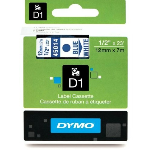 Dymo S0720840 - SD45804 19mm x 7m Blue on White D1 Label Tape - Genuine Dymo S0720840 - SD45804 19mm x 7m Blue on White D1 Label Tape - Genuine