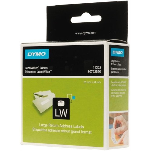 Dymo SD11352 - S0722520 25mm x 54mm 500 Labels - Genuine Dymo SD11352 - S0722520 25mm x 54mm 500 Labels - Genuine