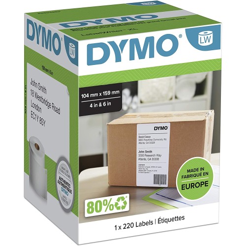 Dymo S0904980 104mm x159mm Shipping Label Tape - Genuine Dymo S0904980 104mm x159mm Shipping Label Tape - Genuine