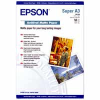 Epson C13S041340 Archival Matte 50 Sheets 189gsm A3+ (483mm x 329mm) - Genuine Epson C13S041340 Archival Matte 50 Sheets 189gsm A3+ (483mm x 329mm) - Genuine