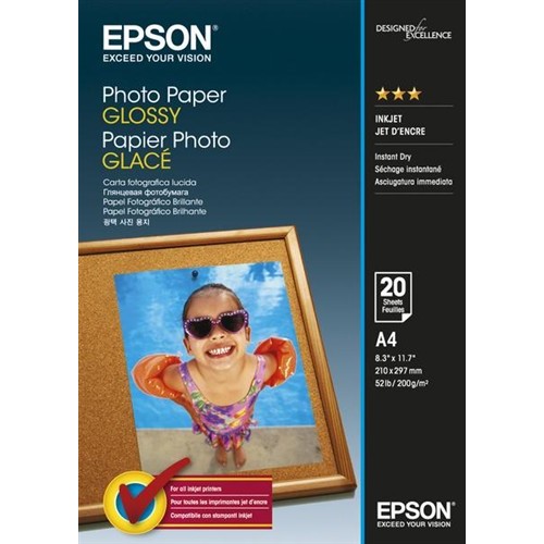 Epson C13S042538 Photo Paper 20 Sheets Glossy A4 200gsm Epson C13S042538 Photo Paper 20 Sheets Glossy A4 200gsm