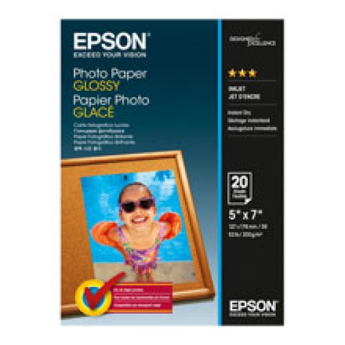 Epson C13S042544 Glossy 5x7 Photo Paper - 20 Sheets - Genuine Epson C13S042544 Glossy 5x7 Photo Paper - 20 Sheets - Genuine