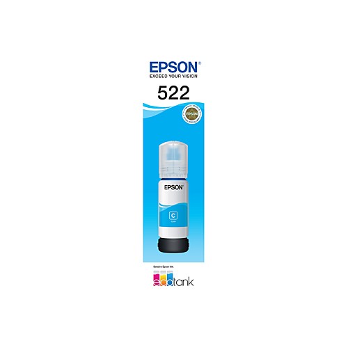 Epson T522 - C13T00M292 Cyan EcoTank Ink 7500 Pages - Genuine Epson T522 - C13T00M292 Cyan EcoTank Ink 7500 Pages - Genuine