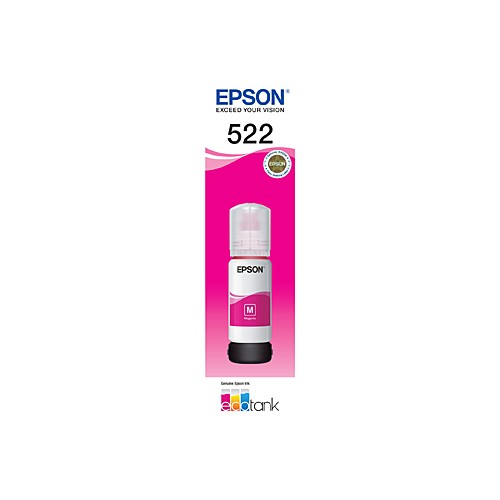 Epson T522 - C13T00M392 Magenta EcoTank Ink 7500 Pages - Genuine Epson T522 - C13T00M392 Magenta EcoTank Ink 7500 Pages - Genuine