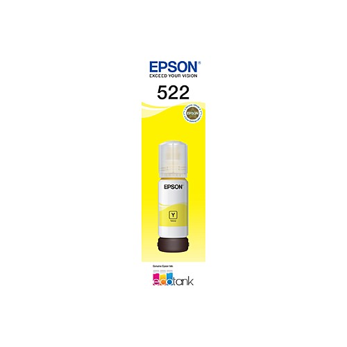Epson T522 - C13T00M492 Yellow EcoTank Ink 7500 Pages - Genuine Epson T522 - C13T00M492 Yellow EcoTank Ink 7500 Pages - Genuine