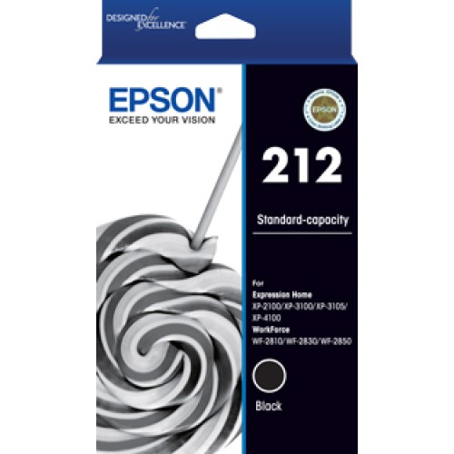 Epson 212 - C13T02R192 Black Ink Cartridge 150 Pages - Genuine Epson 212 - C13T02R192 Black Ink Cartridge 150 Pages - Genuine