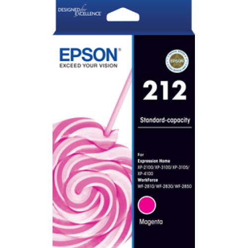 Epson 212 - C13T02R392 Magenta Ink 130 Pages - Genuine Epson 212 - C13T02R392 Magenta Ink 130 Pages - Genuine