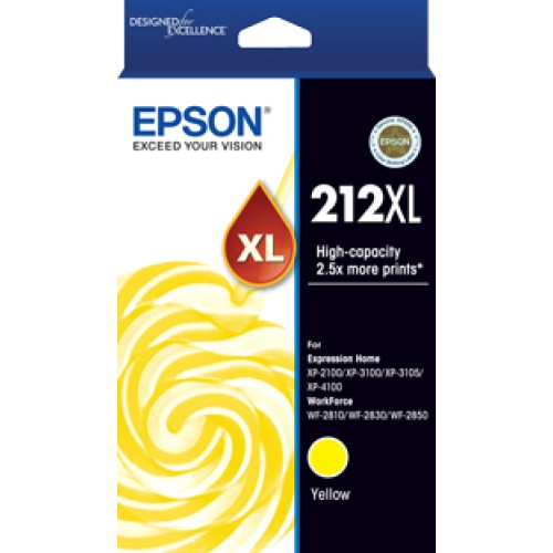 Epson 212XL C13T02X492 Yellow Ink 350 Pages - Genuine Epson 212XL C13T02X492 Yellow Ink 350 Pages - Genuine