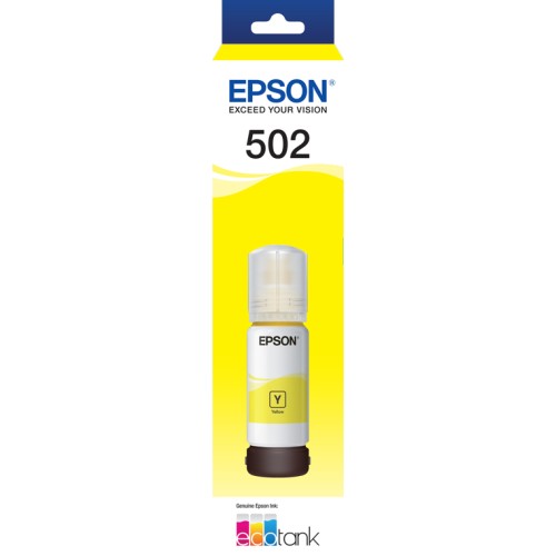Epson T502 - C13T03K492 Yellow Eco Tank Ink 6000 Pages - Genuine Epson T502 - C13T03K492 Yellow Eco Tank Ink 6000 Pages - Genuine