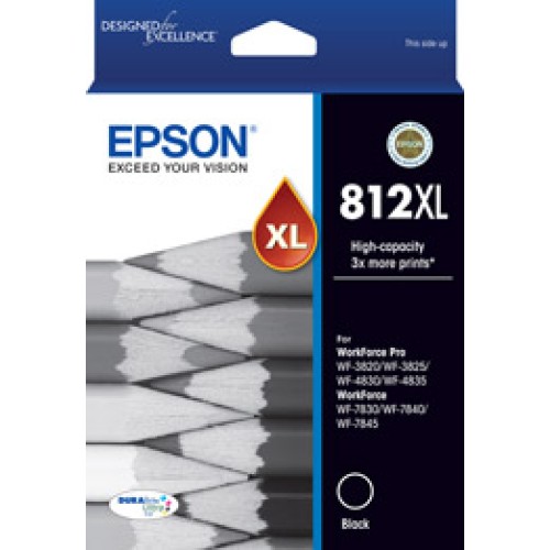 Epson 812XL - C13T05E192 Black Ink 1,100 Pages - Genuine