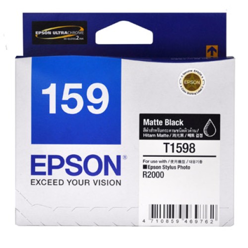 Epson 159 - C13T159890 Matte Black Ink Cartridge R2000 - Genuine Epson 159 - C13T159890 Matte Black Ink Cartridge R2000 - Genuine