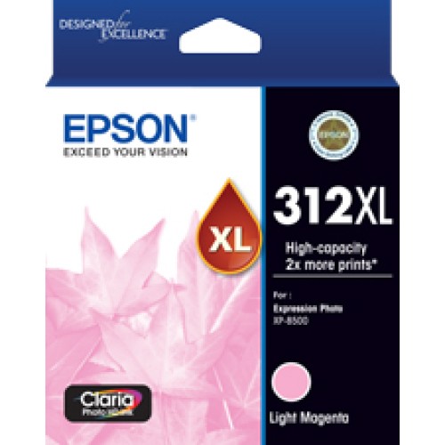 Epson 312XL - C13T183692 Light Magenta Ink 830 Pages - Genuine