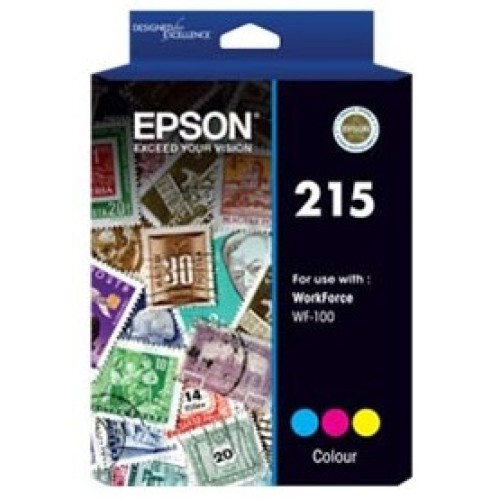 Epson 215 - C13T216092 Colour Ink 200 Pages WF100 - Genuine Epson 215 - C13T216092 Colour Ink 200 Pages WF100 - Genuine