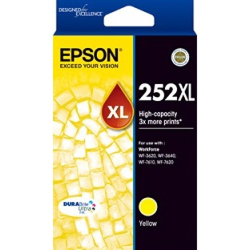 Epson 252XL - C13T253492 Yellow Ink 1100 Pages - Genuine