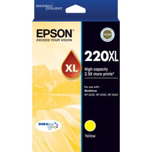 Epson 220XL - C13T294492 Yellow Ink Cartridge 450 pages - Genuine Epson 220XL - C13T294492 Yellow Ink Cartridge 450 pages - Genuine