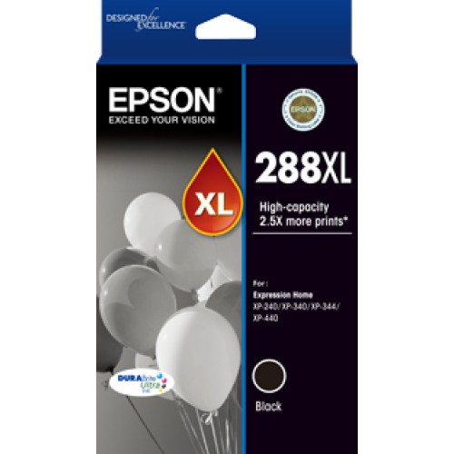 Epson 288XL - C13T306192 Black Ink 500 Pages - Genuine Epson 288XL - C13T306192 Black Ink 500 Pages - Genuine