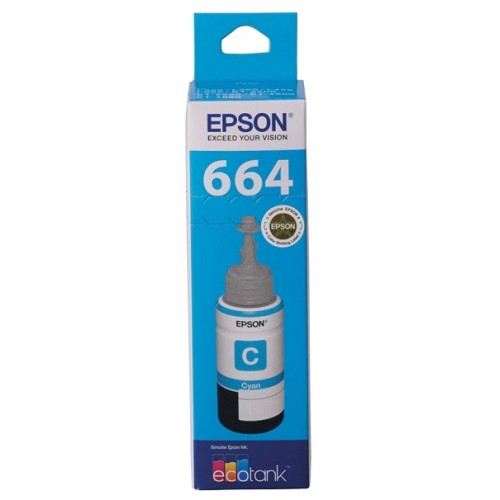 Epson T664 - C13T664292 Cyan Eco Tank Ink 7500 Pages - Genuine Epson T664 - C13T664292 Cyan Eco Tank Ink 7500 Pages - Genuine