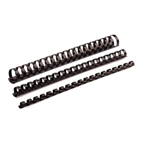 100 x Fellowes Black Plastic Binding Coils 10mm 100 x Fellowes Black Plastic Binding Coils 10mm