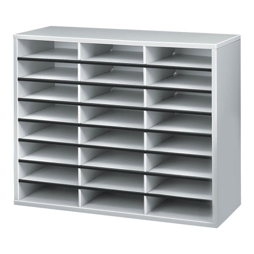 Fellowes Literature Sorter 24 Compartment Grey Fellowes Literature Sorter 24 Compartment Grey
