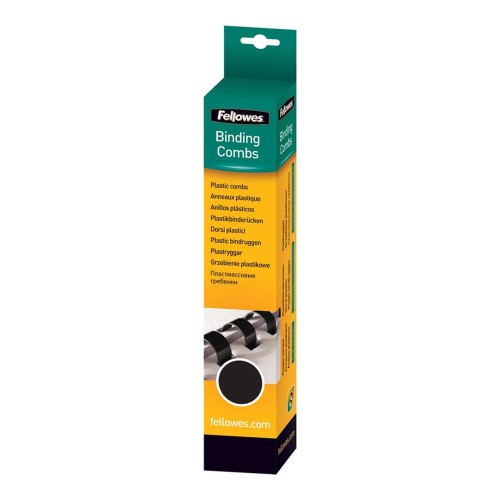 Fellowes Plastic Binding Combs Black 16mm - 25 pack Fellowes Plastic Binding Combs Black 16mm - 25 pack
