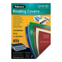 Fellowes Binding Covers A4 250 gsm Black - 100 pack Fellowes Binding Covers A4 250 gsm Black - 100 pack