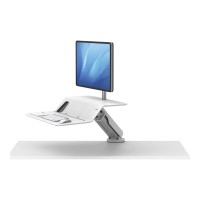 Fellowes Lotus RT Single Monitor Sit Stand Workstation - White