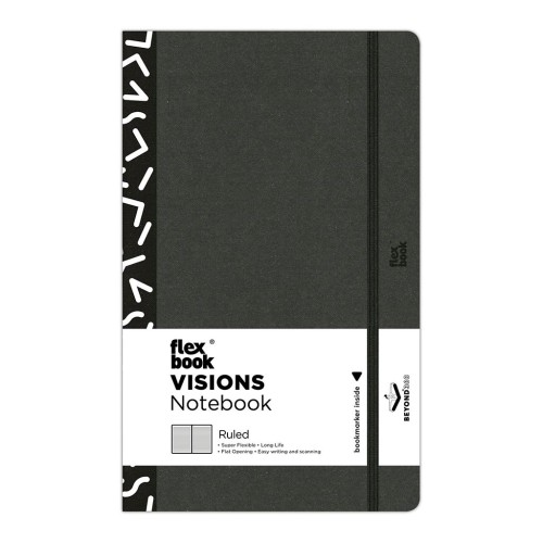 Flexbook Visions Notebook Medium Ruled Black/White
