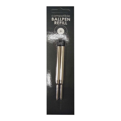 2-Pack Black Ballpoint Refill 98mm (For Parker Pens)