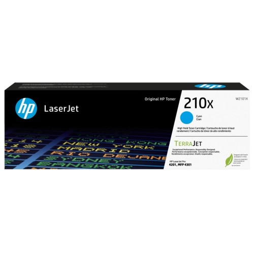 HP 210X - W2101X Cyan Toner 5,500 Pages - Genuine HP 210X - W2101X Cyan Toner 5,500 Pages - Genuine