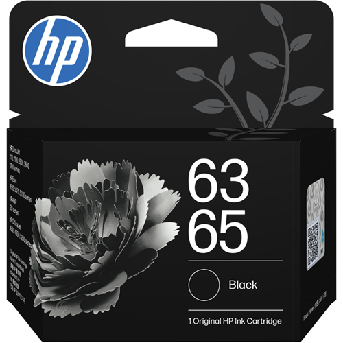HP 63 - HP 65 Black Ink Cartridge 120 Pages - Genuine