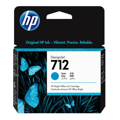 HP 712 - 3ED67A Cyan Designjet Ink Cartridge 29ml - Genuine HP 712 - 3ED67A Cyan Designjet Ink Cartridge 29ml - Genuine