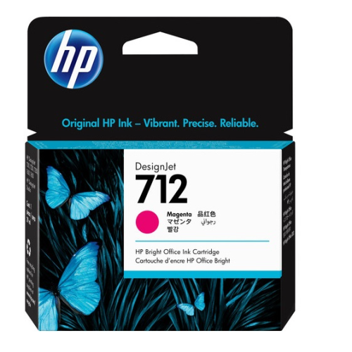 HP 712 - 3ED68A Magenta Cartridge 29ml - Genuine HP 712 - 3ED68A Magenta Cartridge 29ml - Genuine