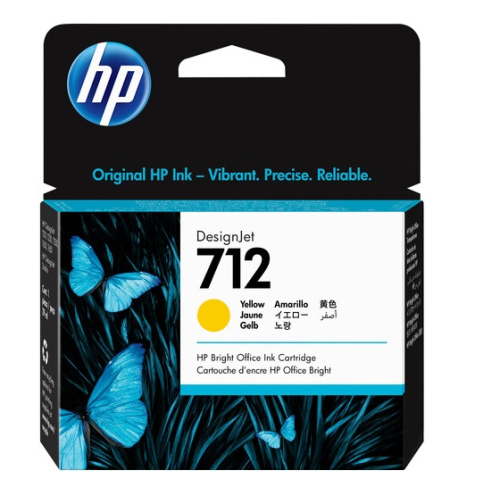 HP 712 - 3ED79A Yellow Designjet Ink Cartridge 29ml - Genuine
